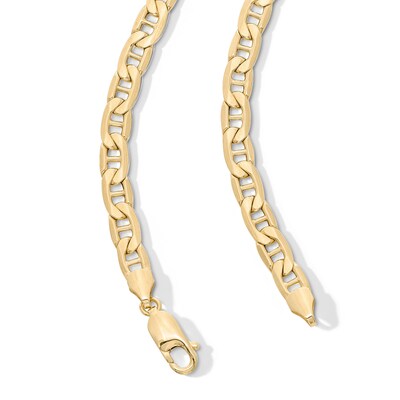 10K Hollow Gold Mariner Chain Made in Italy