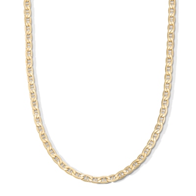 14K Hollow Gold Mariner Chain Made in Italy