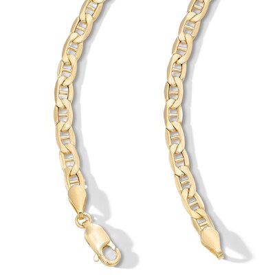 14K Hollow Gold Mariner Chain Made in Italy