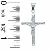 Tube Crucifix Charm in 10K White Gold