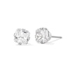 Thumbnail Image 1 of 5mm Princess-Cut Cubic Zirconia Solitaire Stud Piercing Earrings in 14K Solid White Gold