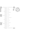 Thumbnail Image 3 of 5mm Princess-Cut Cubic Zirconia Solitaire Stud Piercing Earrings in 14K Solid White Gold