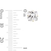 Thumbnail Image 3 of 7mm Princess-Cut Cubic Zirconia Solitaire Stud Piercing Earrings in 14K Solid Gold