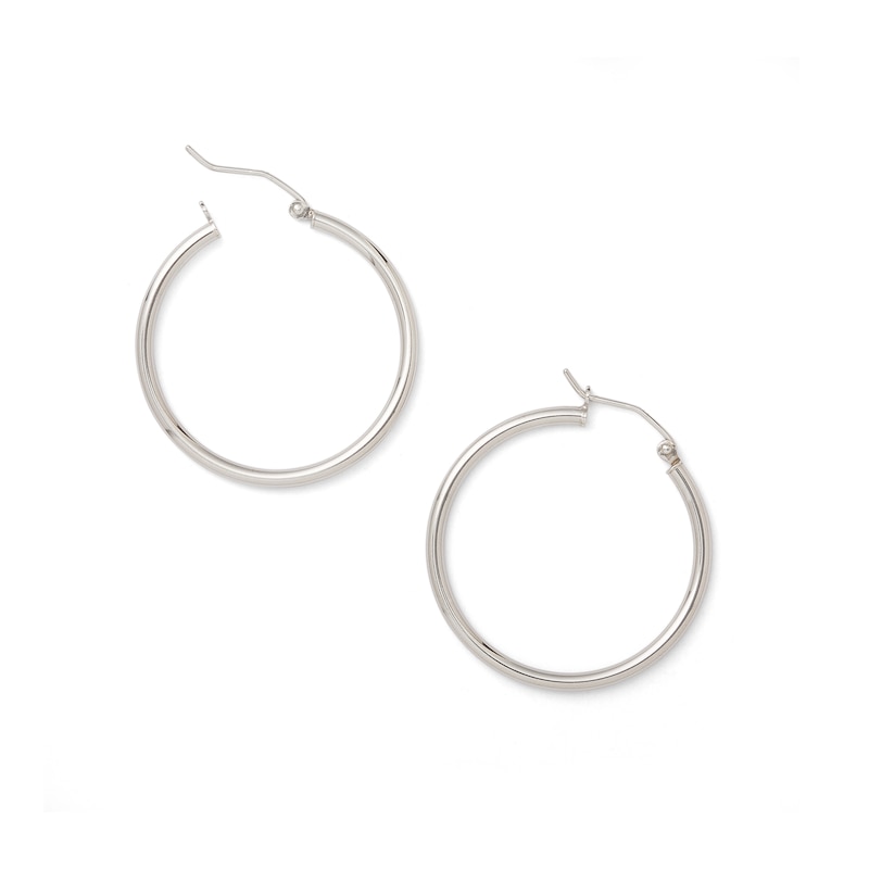 30mm Hoop Earrings in Sterling Silver