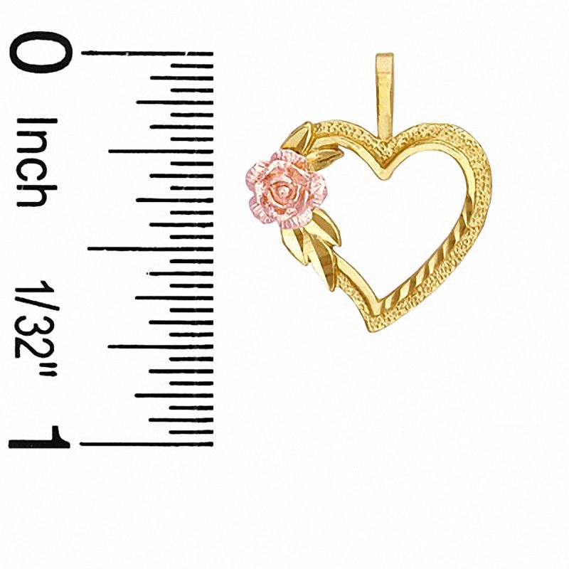 Rose Charm in 10K Two-Tone Gold