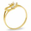 Child's Cubic Zirconia Open Heart Ring in 10K Gold