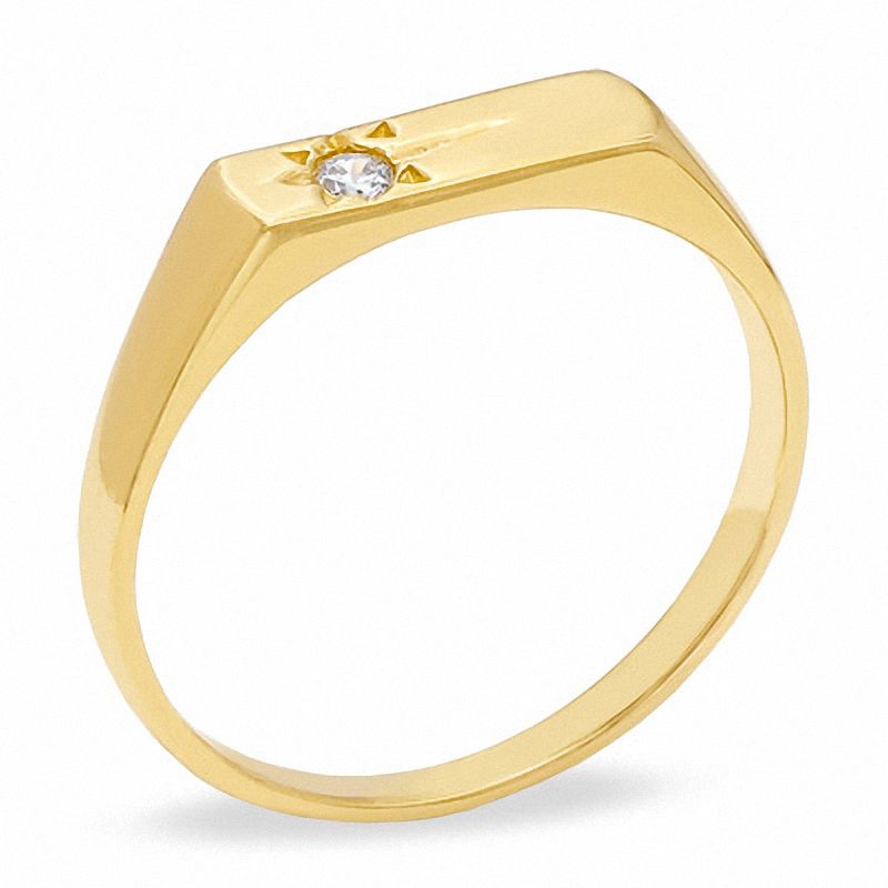 Child's Teddy Bear Ring in 10K Gold - Size 3