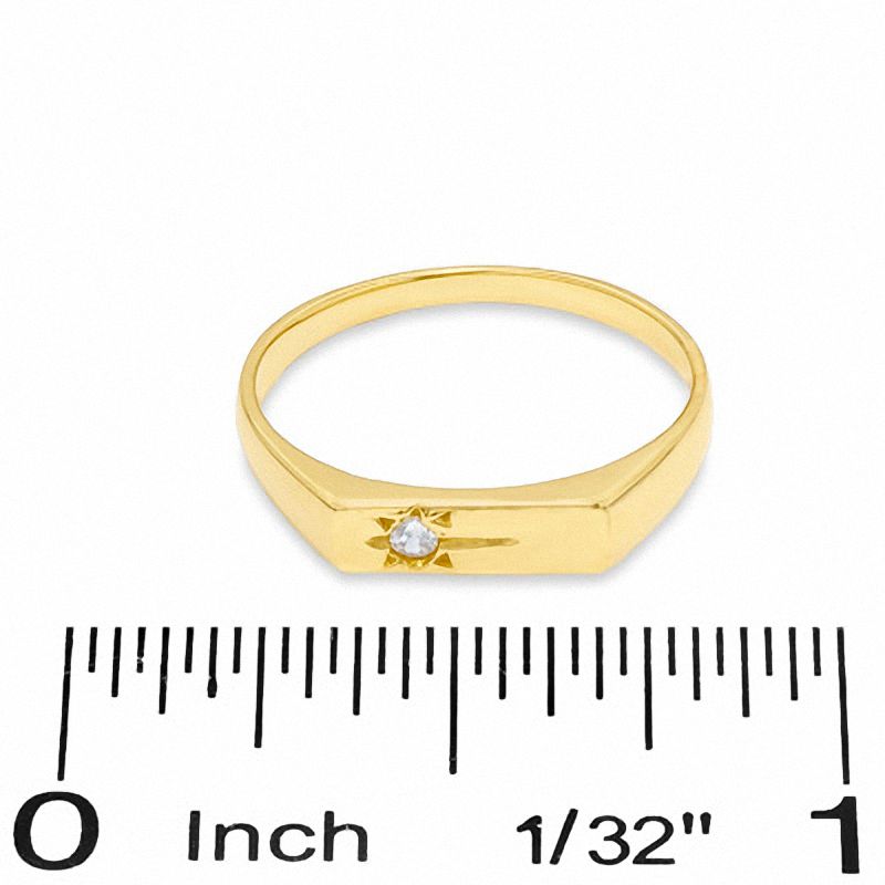 Child's Teddy Bear Ring in 10K Gold - Size 3