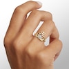 Thumbnail Image 3 of 10K Gold CZ Claddagh Ring - Size 7