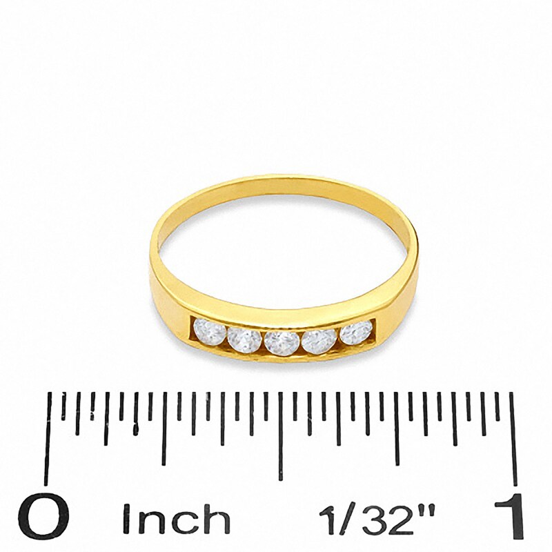 Main Image 3 of Child's Cubic Zirconia Band in 10K Gold
