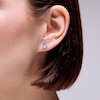 Thumbnail Image 2 of 6mm Cubic Zirconia Solitaire Stud Piercing Earrings in Solid Stainless Steel