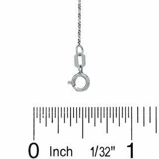 10K White Gold 040 Gauge Twisted Box Chain Necklace - 18"