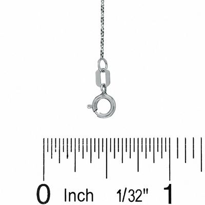 10K White Gold 040 Gauge Twisted Box Chain Necklace - 18"