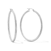 Thumbnail Image 1 of 50mm Diamond-Cut Hoop Earrings in Sterling Silver