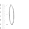 Thumbnail Image 3 of 50mm Diamond-Cut Hoop Earrings in Sterling Silver