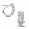 Thumbnail Image 0 of 1/3 CT. T.W. Diamond Crossover Earrings in 14K White Gold