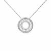 Thumbnail Image 0 of 1/4 CT. T.W. Baguette Diamond Circle Pendant in 14K White Gold