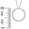 Thumbnail Image 1 of Cubic Zirconia Circle Pendant in 10K White Gold