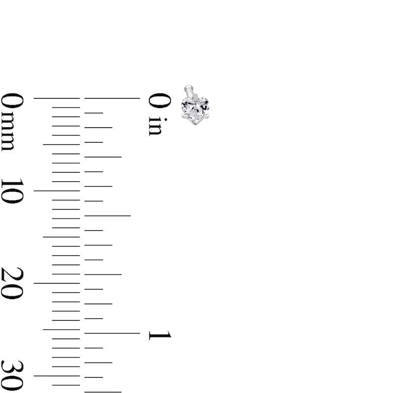 Main Image 6 of Semi-Solid Stainless Steel Multi-Shape CZ Nose Stud Set - 20G