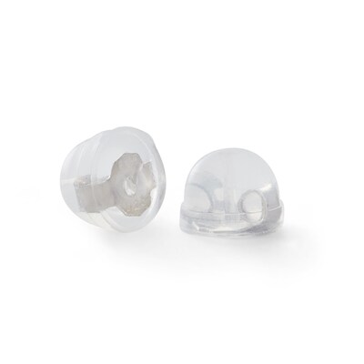 6mm Black Cubic Zirconia Stud Earrings in Sterling Silver