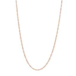 10K Solid Rose Gold Singapore Chain - 20"