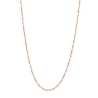 10K Solid Rose Gold Singapore Chain - 20"