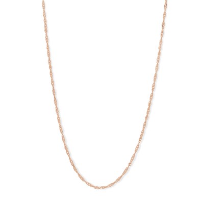 10K Solid Rose Gold Singapore Chain - 20"