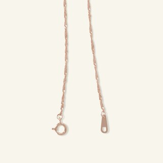 10K Solid Rose Gold Singapore Chain - 20"
