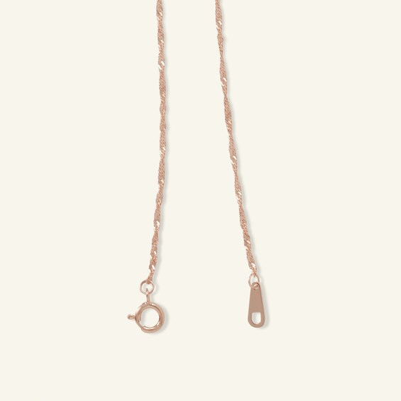 10K Solid Rose Gold Singapore Chain - 20"