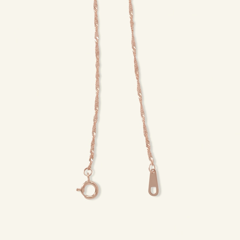 Main Image 2 of 10K Solid Rose Gold Singapore Chain - 20"