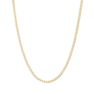 10K Hollow Gold Curb Chain - 20"