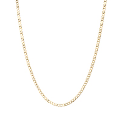 10K Hollow Gold Curb Chain - 20"