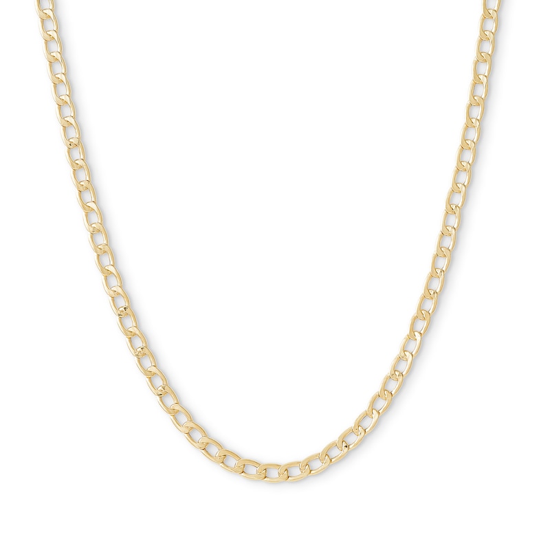 10K Hollow Gold Curb Chain - 20"