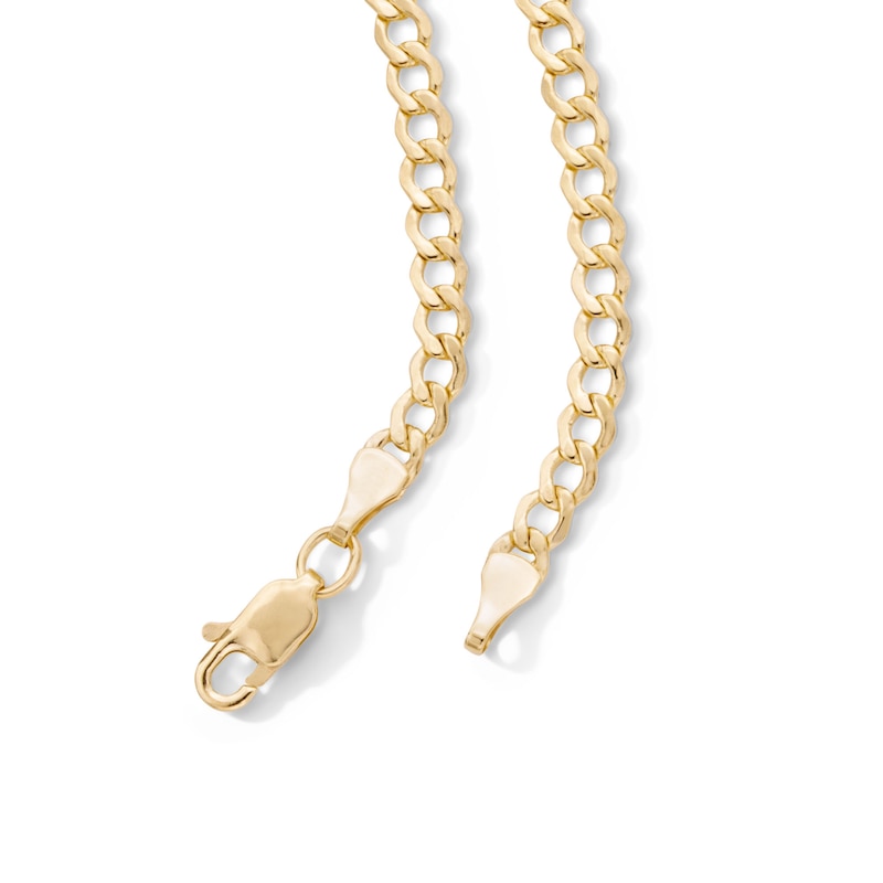 Main Image 5 of 10K Hollow Gold Curb Chain - 20"
