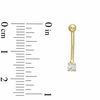 Thumbnail Image 1 of 10K Solid Gold CZ 3 mm Curved Barbell - 16G 3/8"
