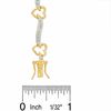 Thumbnail Image 3 of Diamond Accent Heart Link Bracelet in 18K Gold-Plated Sterling Silver - 7.5"