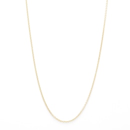 030 Gauge Light Cable Chain Necklace in 10K Hollow Gold - 16&quot;
