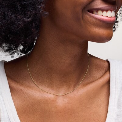 10K Hollow Gold Light Cable Chain - 16"