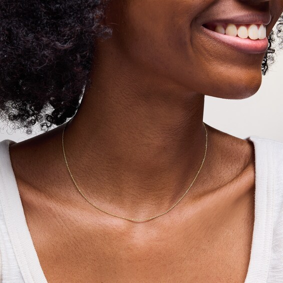 10K Hollow Gold Light Cable Chain - 16"