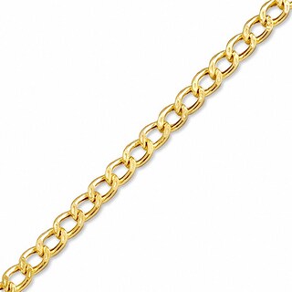 050 Gauge Diamond-Cut Wide Fashion Chain Bracelet in 10K Gold - 7.25"