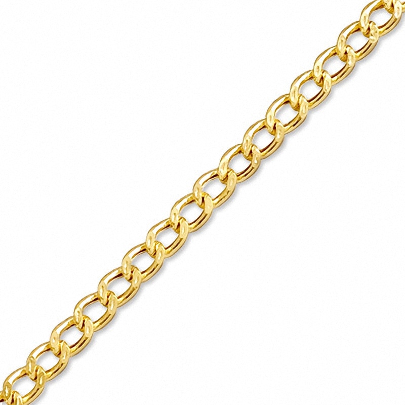 050 Gauge Diamond-Cut Wide Fashion Chain Bracelet in 10K Gold - 7.25"