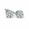 Diamond Accent Seven Stone Illusion Earrings in 10K White Gold