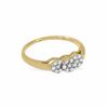 Thumbnail Image 2 of 1/4 CT. T.W. Diamond Cluster Flower Ring in 10K Gold - Size 7