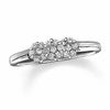 Thumbnail Image 0 of 1/4 CT. T.W. Diamond Cluster Three-Flower Ring in 10K White Gold - Size 7