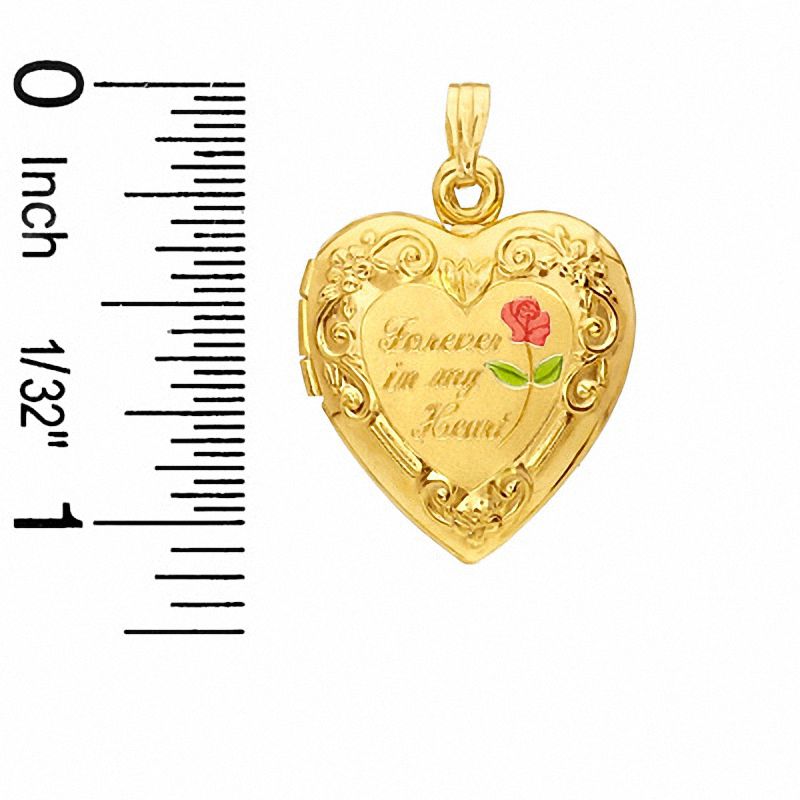 Main Image 2 of 14K Gold Fill "Forever in My Heart" Heart Locket