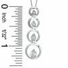 Thumbnail Image 1 of Journey Diamond Four Circle Pendant in 10K White Gold - 16"