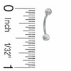 Thumbnail Image 2 of 018 Gauge Curved Barbell with Crystals in Stainless Steel - 5/16"