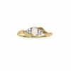 Thumbnail Image 0 of Oval Opal Twist Ring in 10K Gold with Diamond Accents - Size 7