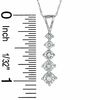 Thumbnail Image 2 of Journey Diamond Accent Five Stone Pendant in 10K White Gold - 16"
