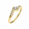 1/7 CT. Diamond Solitaire Bypass Ring in 10K Gold with Diamond Accents - Size 7